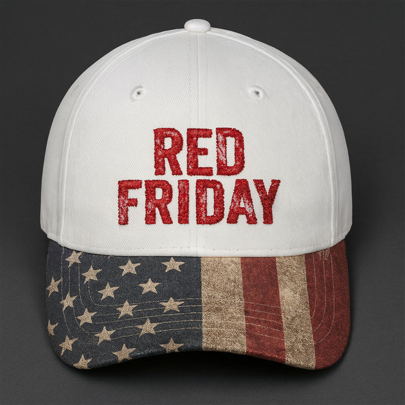 Red Friday Printed Casual Hat