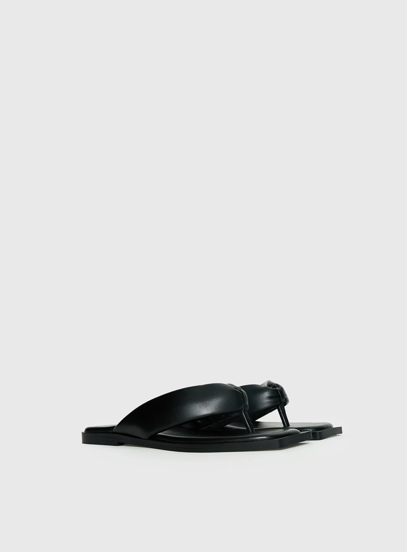 Rylin Puff Thong Sandals Black