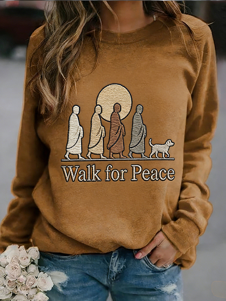 Women's Walk For Peace Art Print Sweatshirt