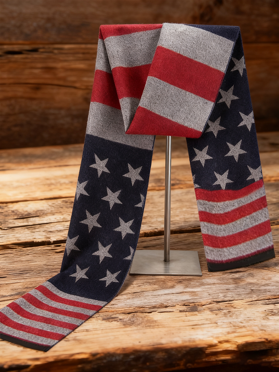 Men's Faith Cross Flag Warm Scarfs