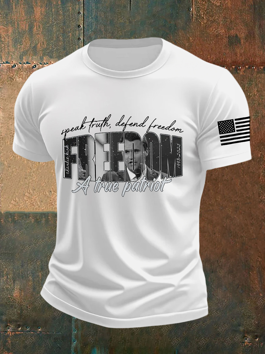 Men's Freedom Is Not Free R.I.P Charlie Kirk Short Sleeve T-shirt
