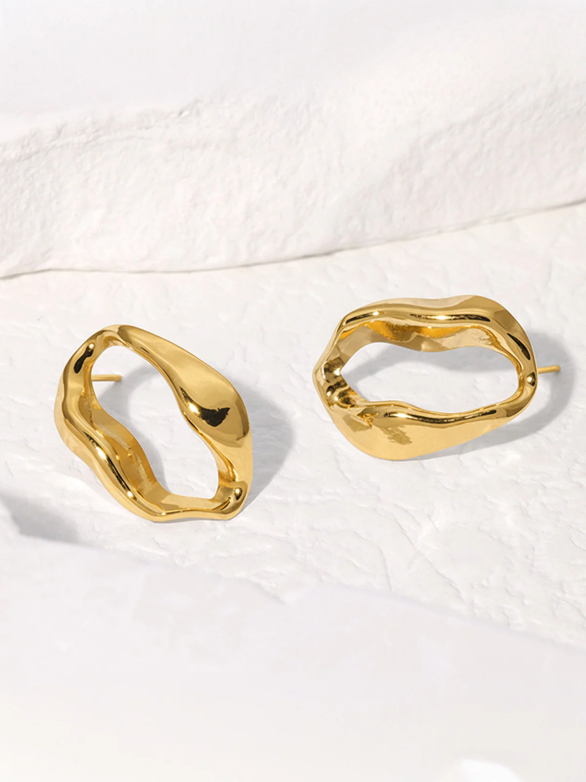 Irregular Wavy Hoop Earrings
