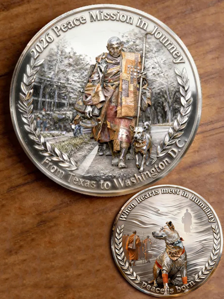 Walk For Peace Mission Journey Commemorative Coin