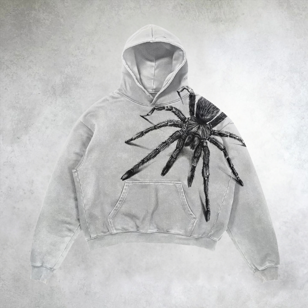 Vintage Spider Printed Hoodies