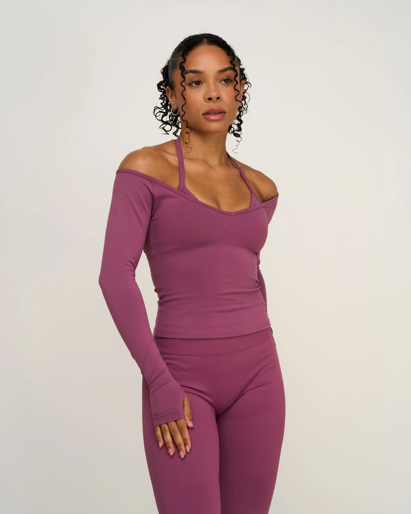 Elevate™ Sculpting Seamless V-Neck Top | Orchid Mauve