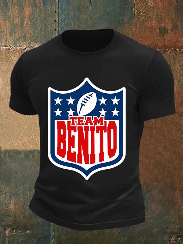 Men's  Team Benito Puerto Rico Print Casual Tee