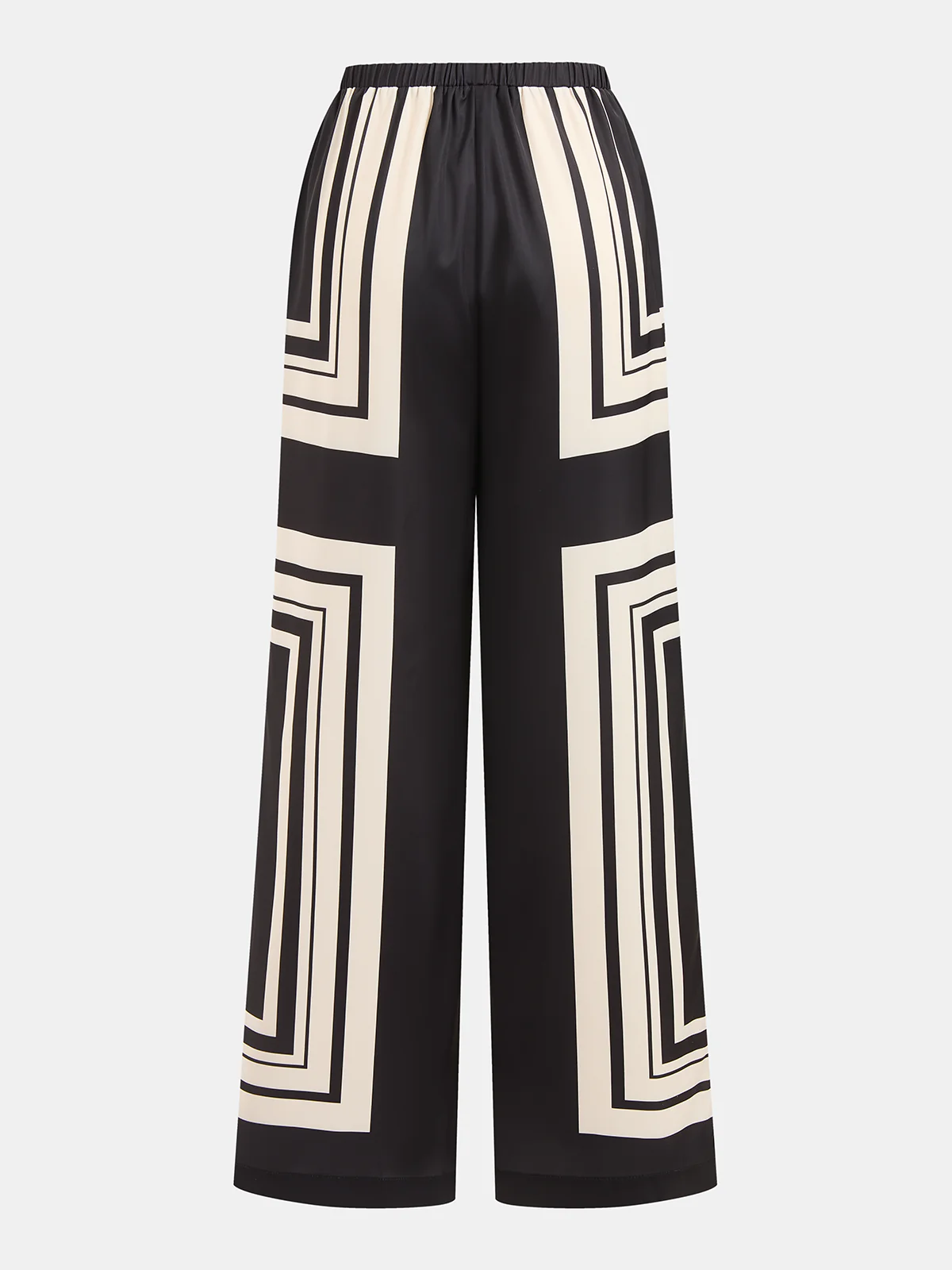 Geometric Print Wide Leg Pants