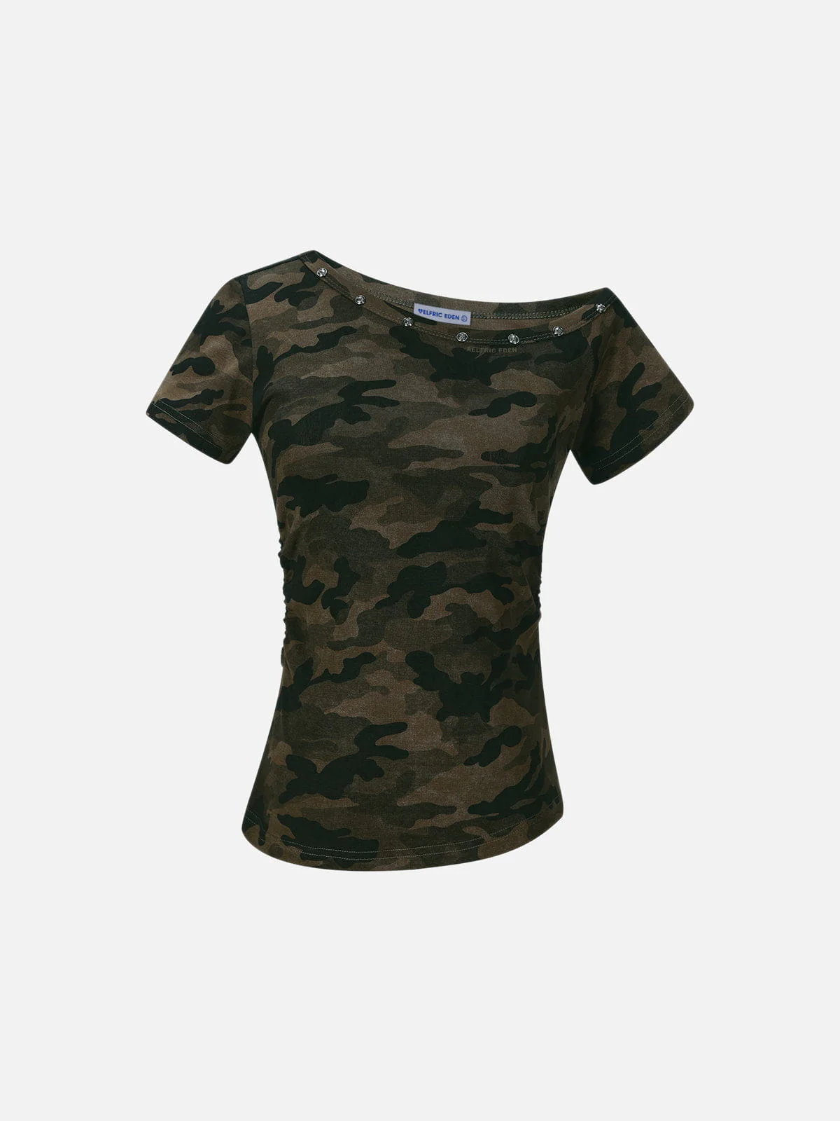 Aelfric Eden CAMO Off-The-Shoulder Baby Tee
