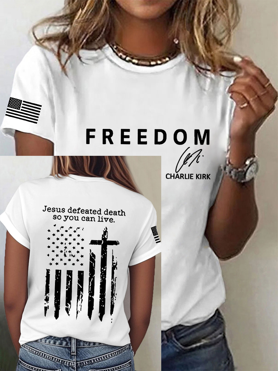 Women's Freedom Is Not Free R.I.P Charlie Kirk Short Sleeve T-shirt