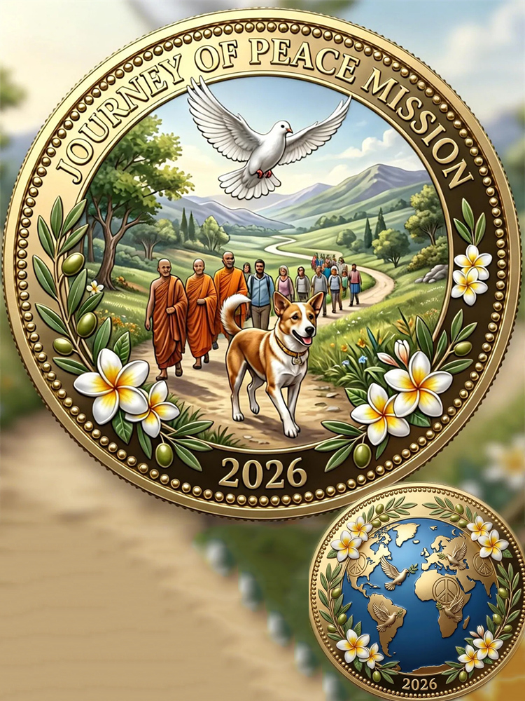 Walk For Peace Mission Journey Earth Commemorative Coin