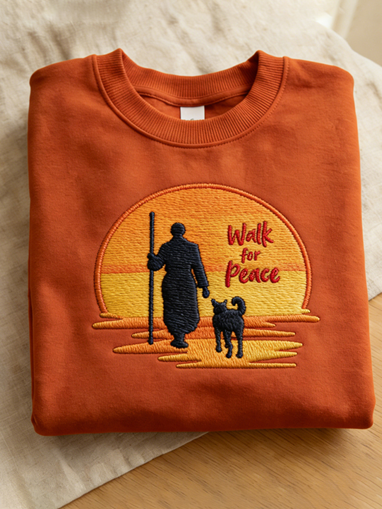 Walk For Peace With Aloka Dog Comfy Sweatshirt