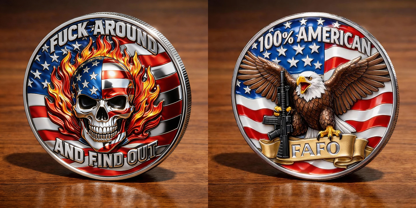 🏆New Year 60% OFF- FAFO Skull Challenge Coin