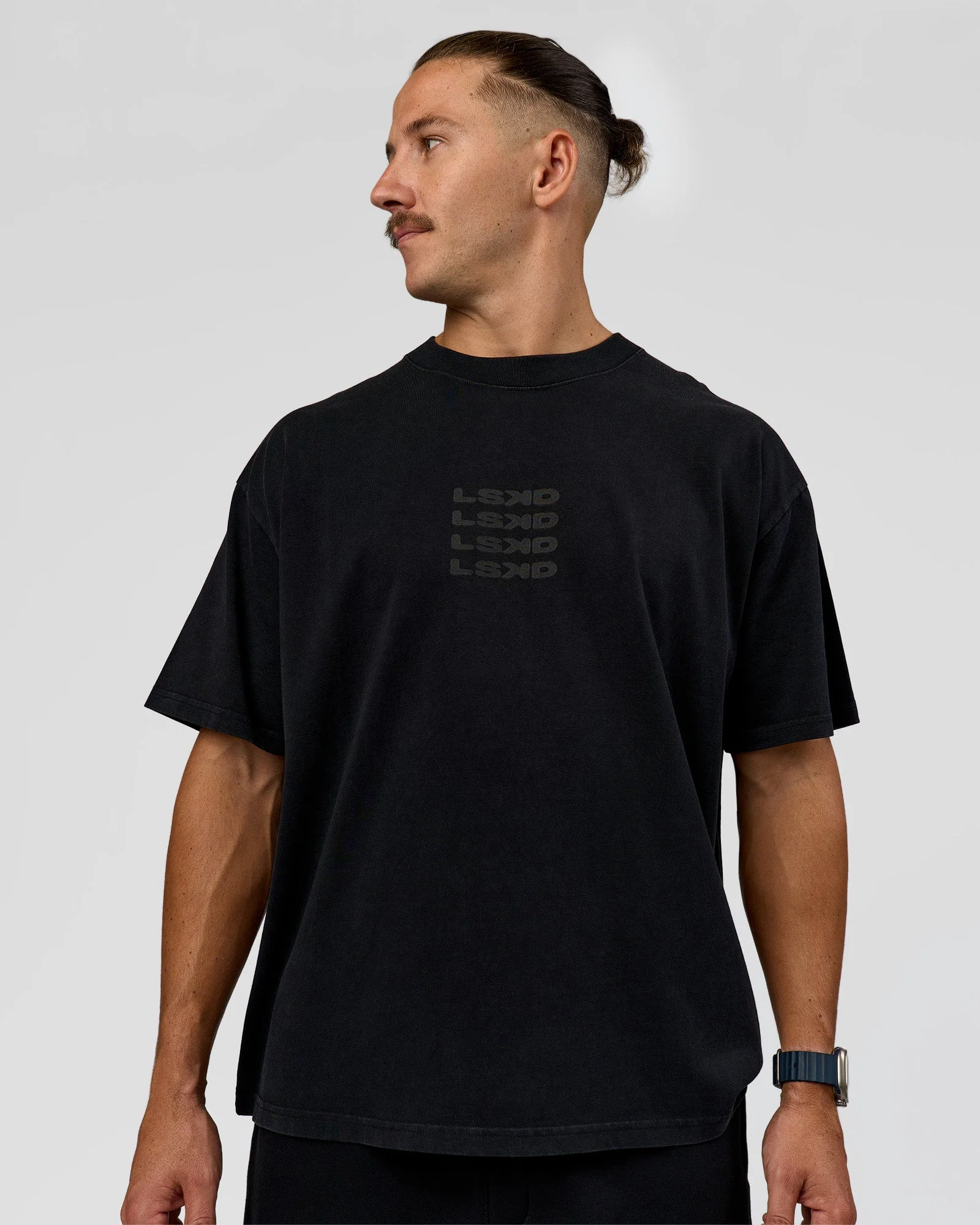 Move Fast Heavyweight Oversized Tee - Black Washed