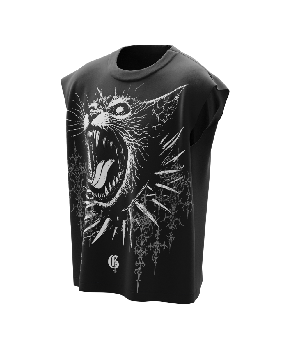 Klaw Black Unisex Boxy Vest