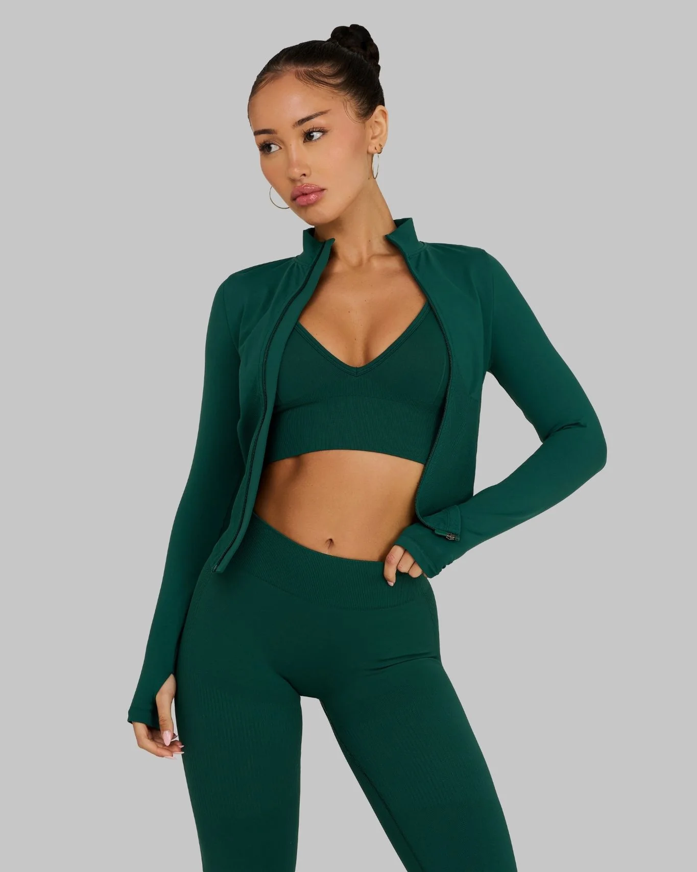 Elevate™ Sculpting Seamless Jacket | Pine Green