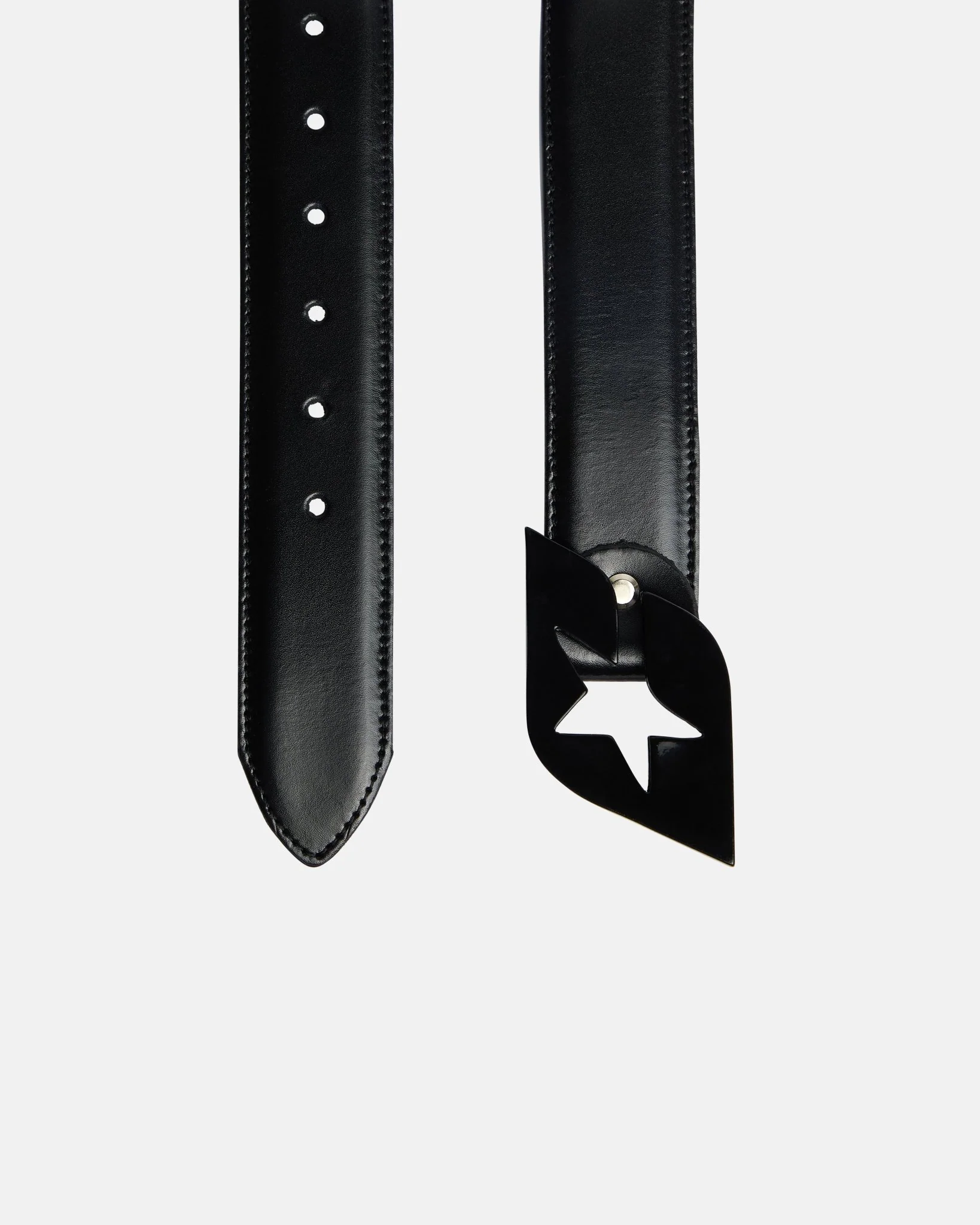 C STAR LEATHER  BELT BLACK