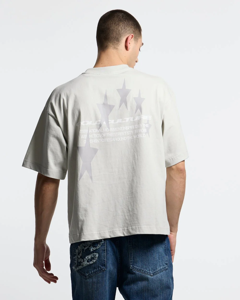 COSMOS ARC TEE LIGHT GREY