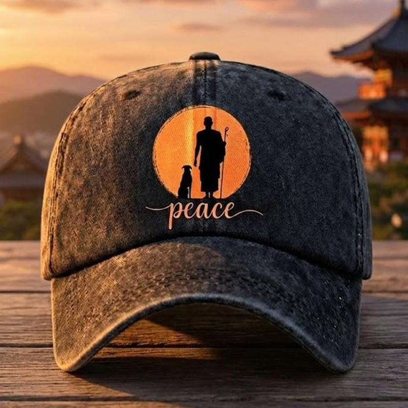 Unisex Retro Walk For Peace Print Baseball Cap