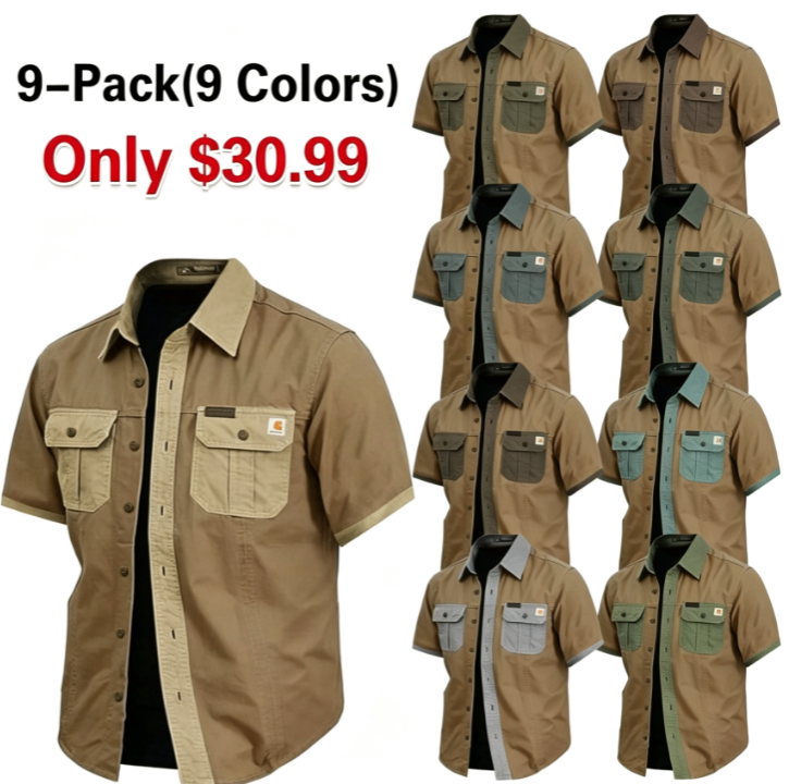 Men's Cow-Print Work Shirt / Western Shirt