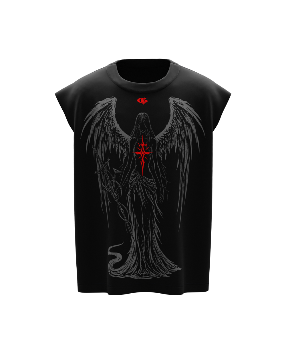 Descent Black Boxy Unisex Vest