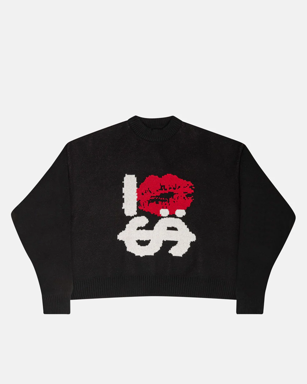 KISSES AND DOLLAR KNIT BLACK