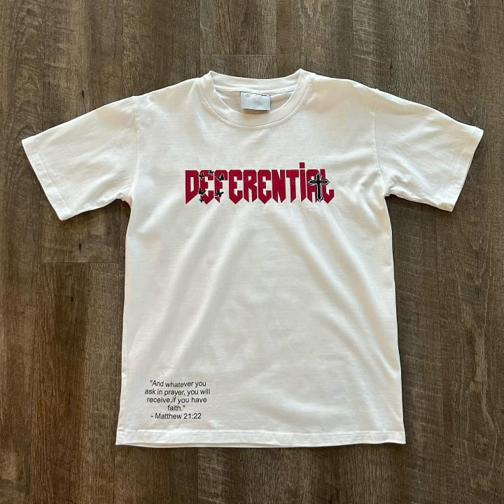 Faith Cross Butterfly Print Short Sleeve T-Shirt