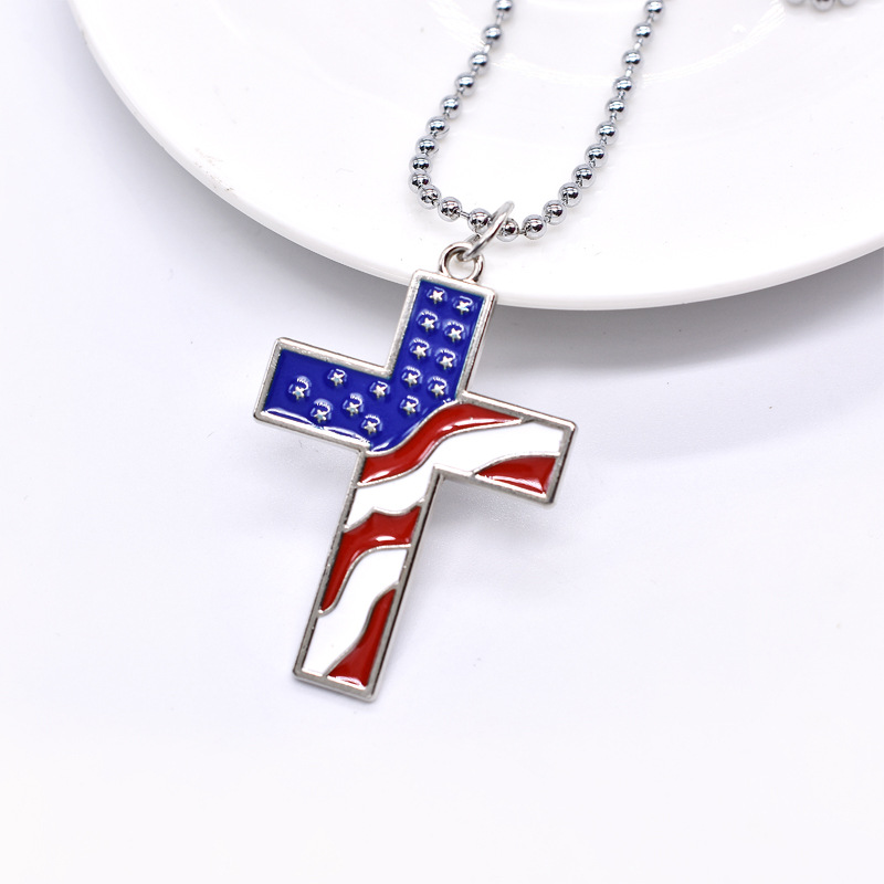 Independence Day Cross Necklace