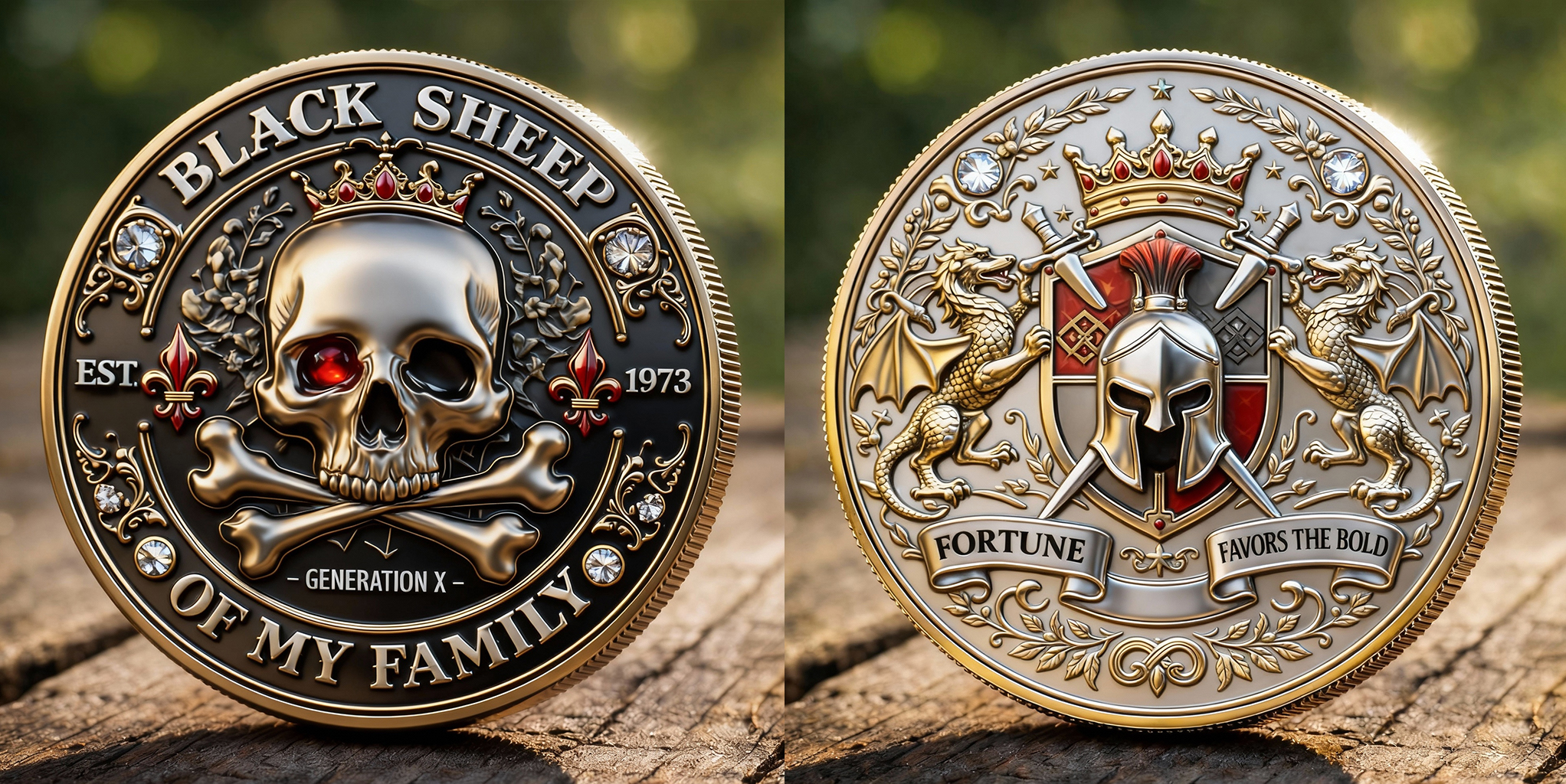 Black Sheep of My Family Challenge Coin