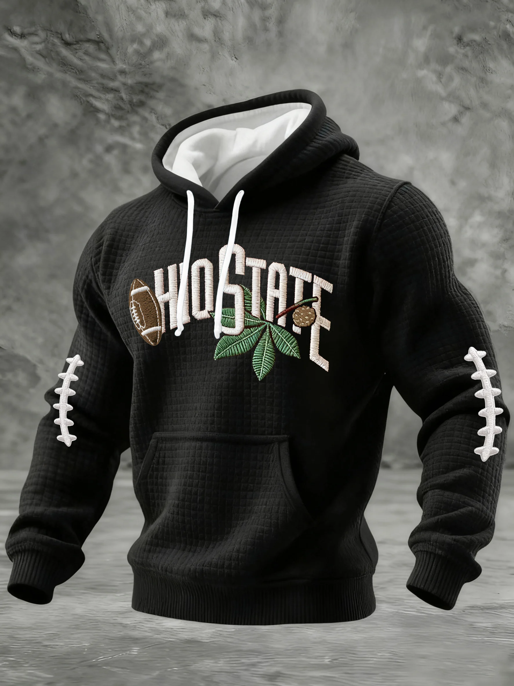Men's Casual Football Print Sweatshirt