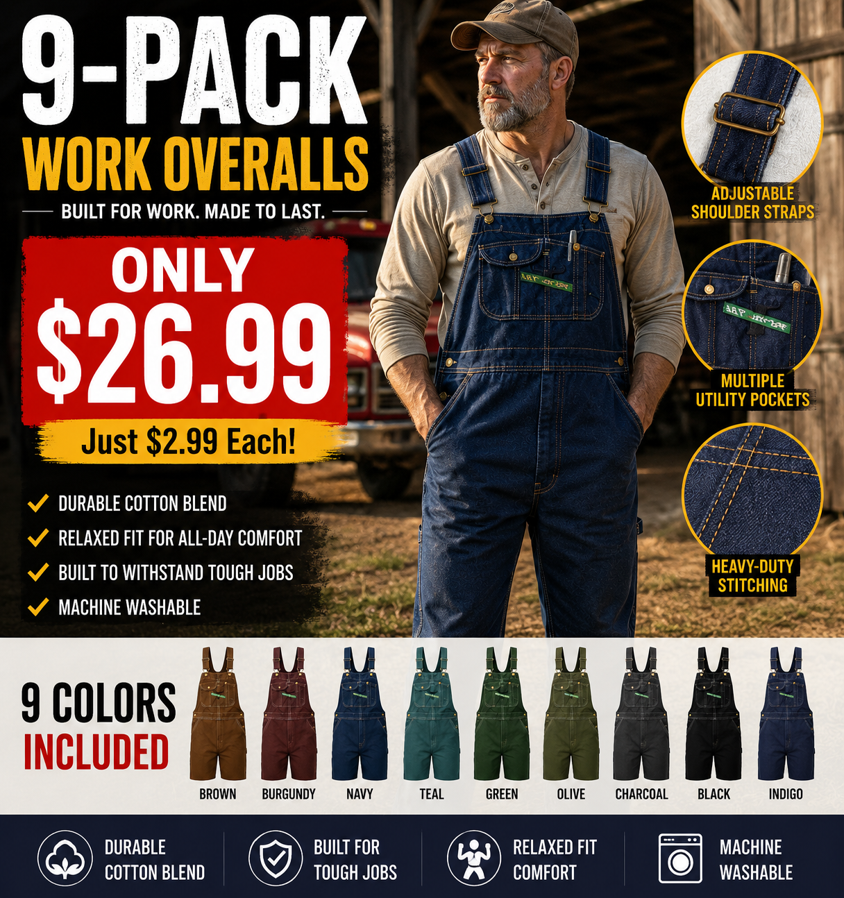 Denim Bib Overalls