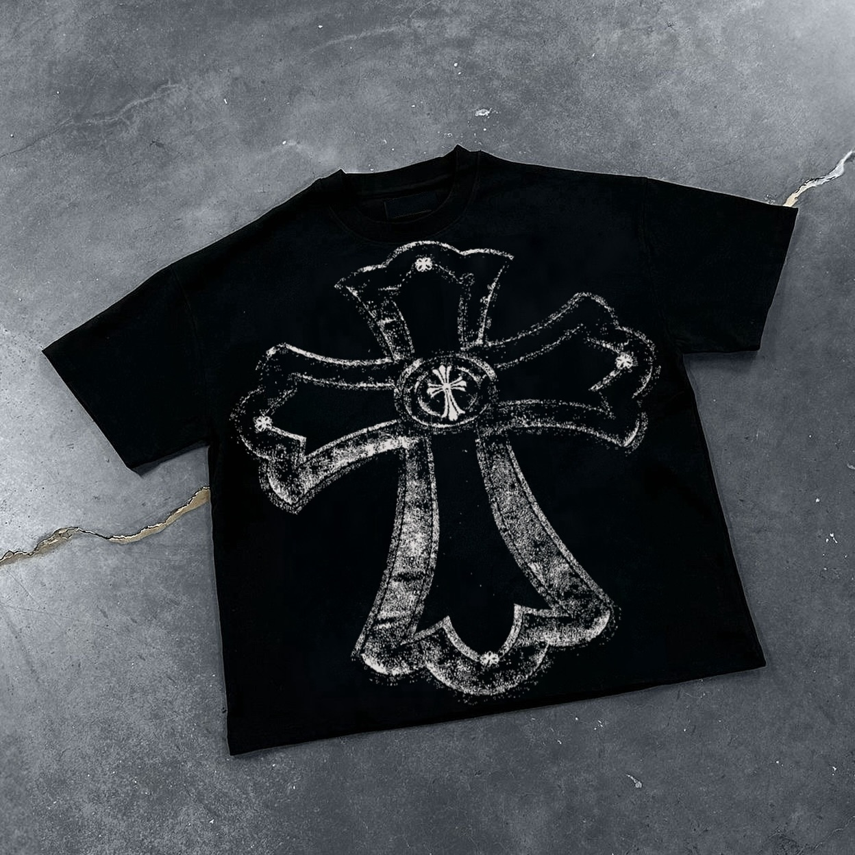 Vintage cross print T-shirt