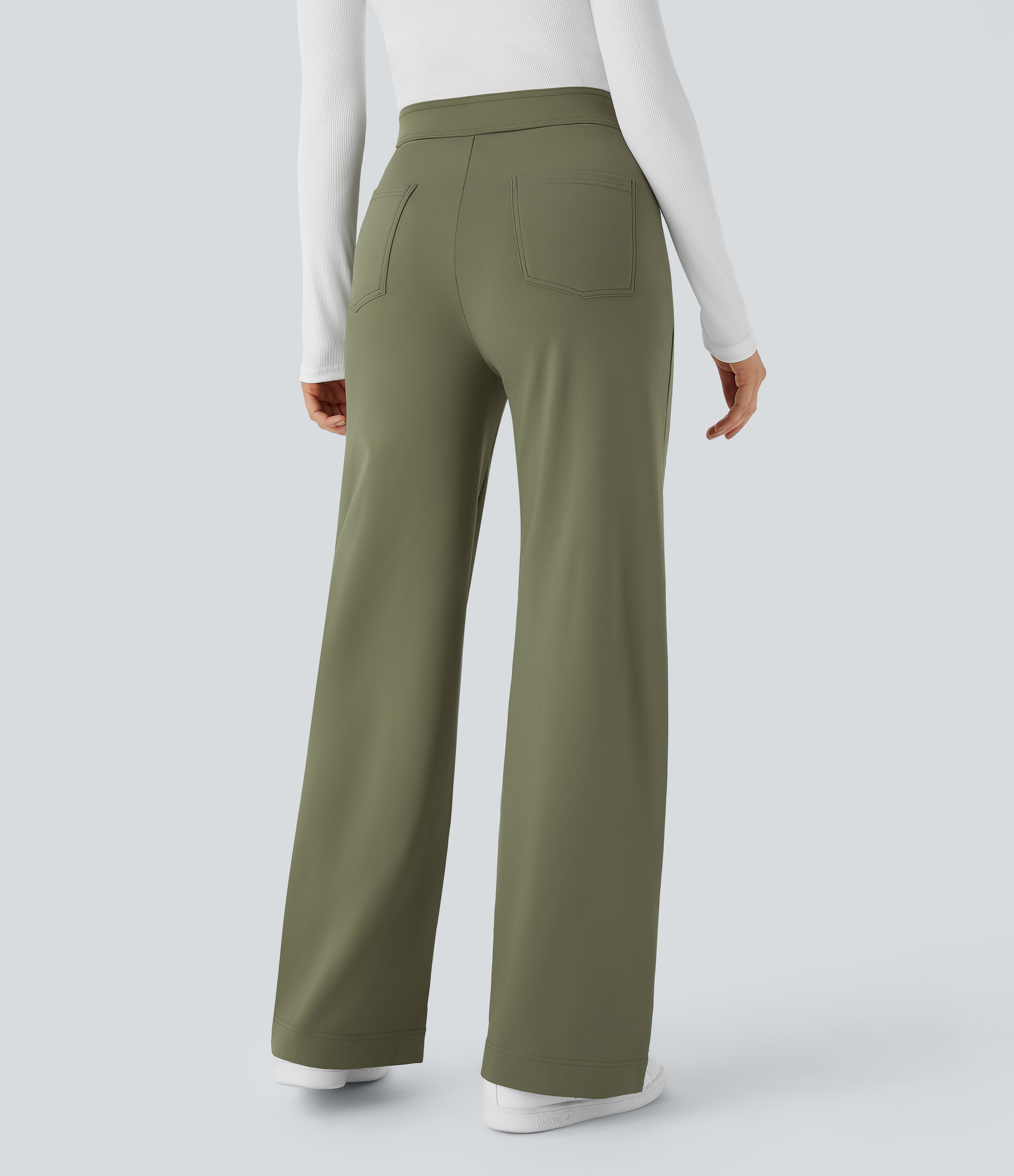 SoftlyZero™ Plush Thermal High Waisted Pockets Straight Leg Casual Pants