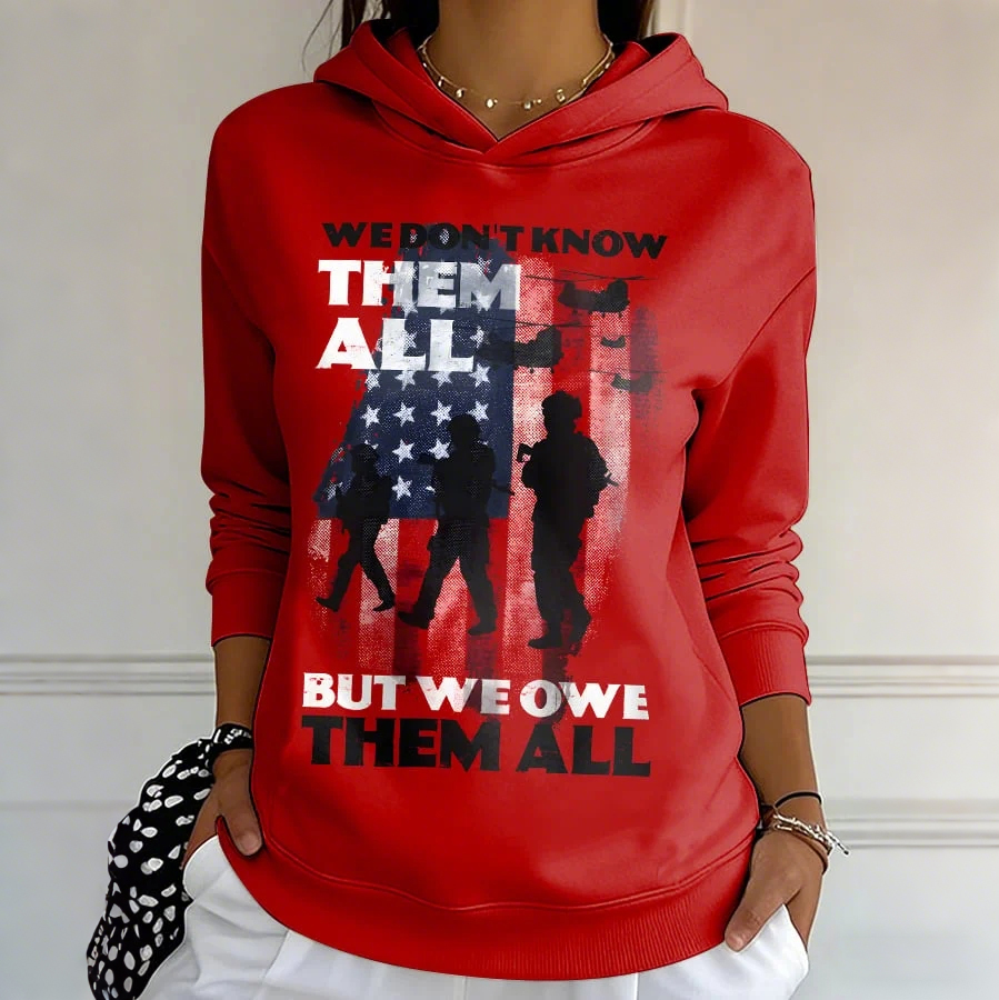 Women's Casual Red Friday Print Sweatshirt