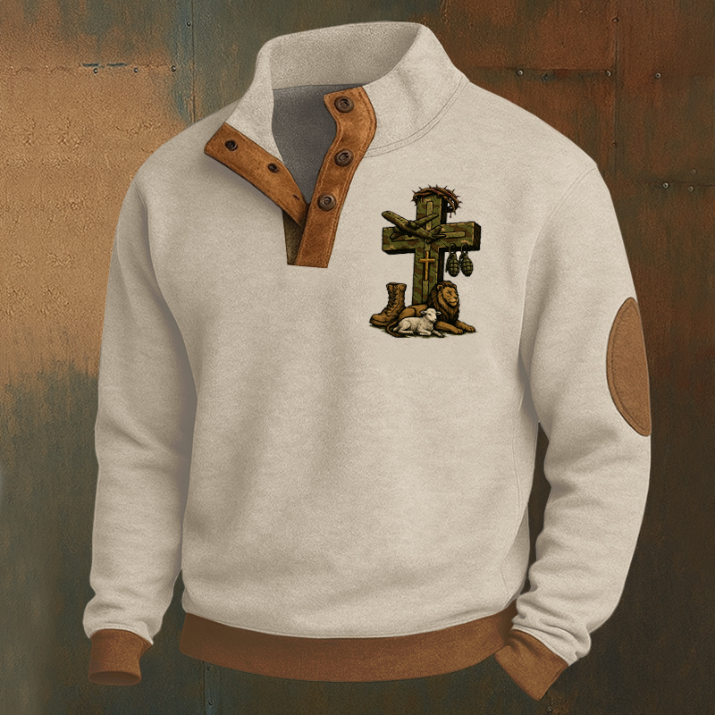 Faith Veteran Print Sweatshirt