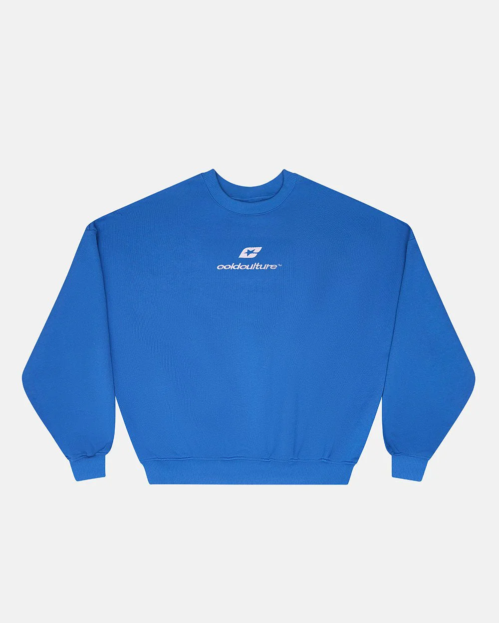 CURVED CREWNECK BLUE