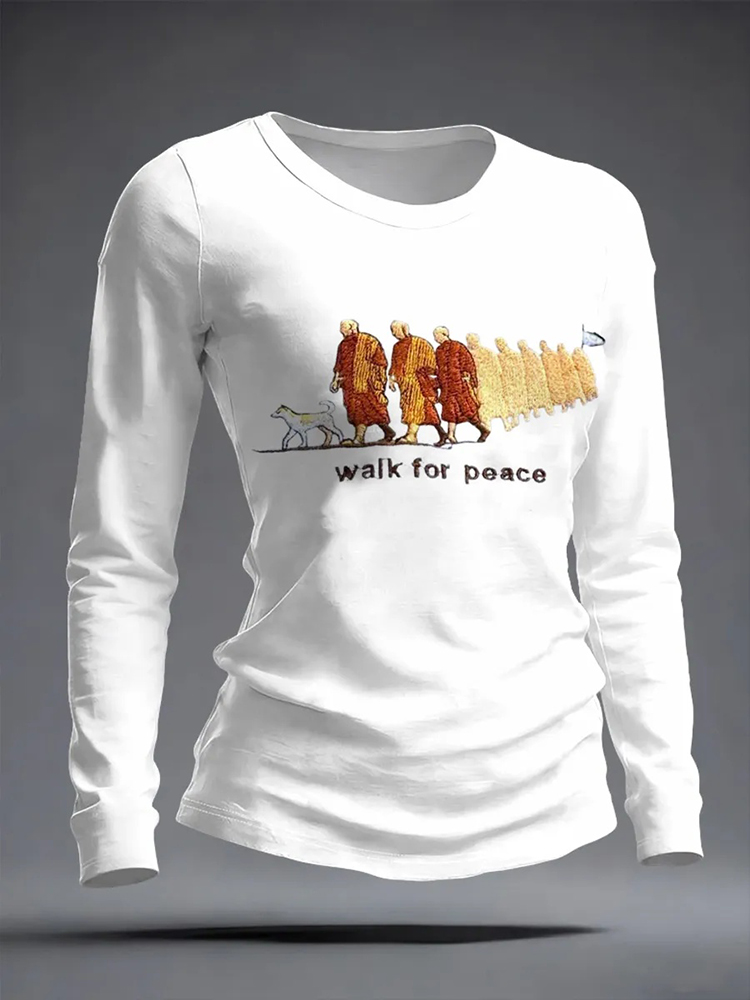 Women's Walk With Aloka Walk For Peace Long Sleeves T-shirt