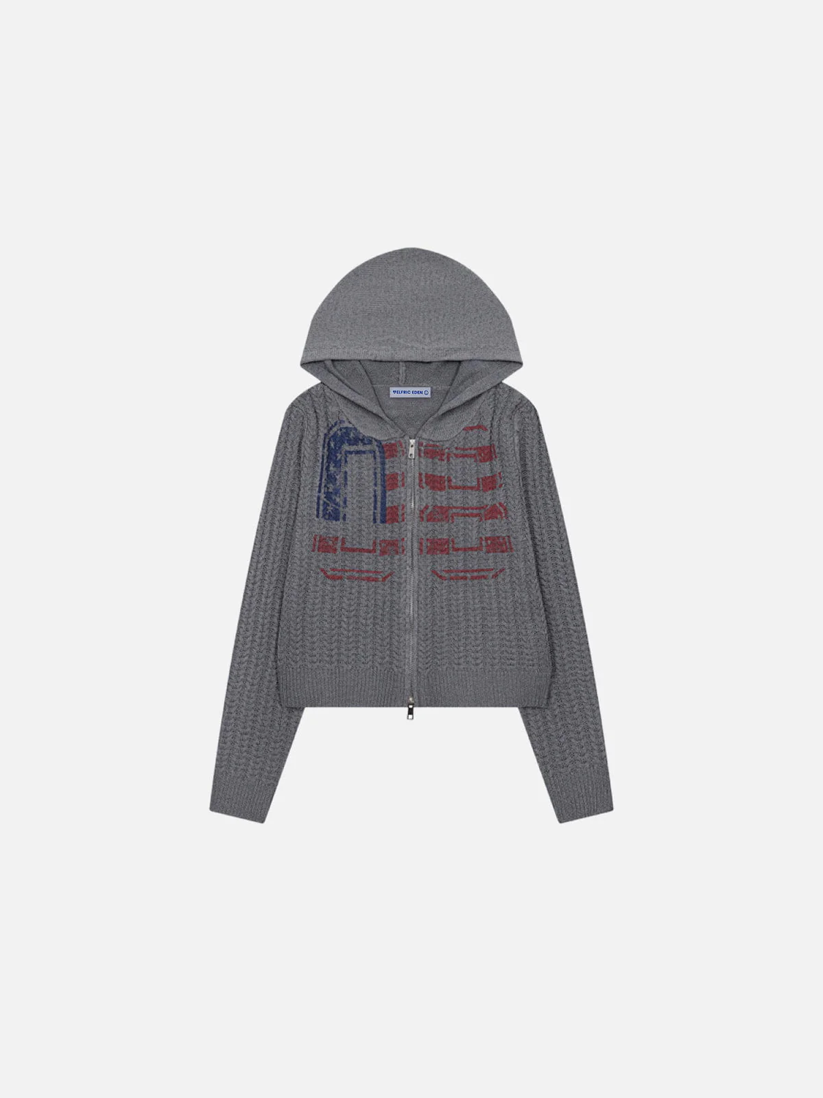 Aelfric Eden Knit Pattern Zip Up Hoodie