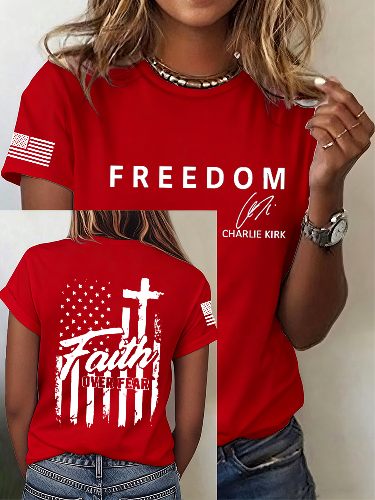 Women's Freedom Is Not Free R.I.P Charlie Kirk Short Sleeve T-Shirt