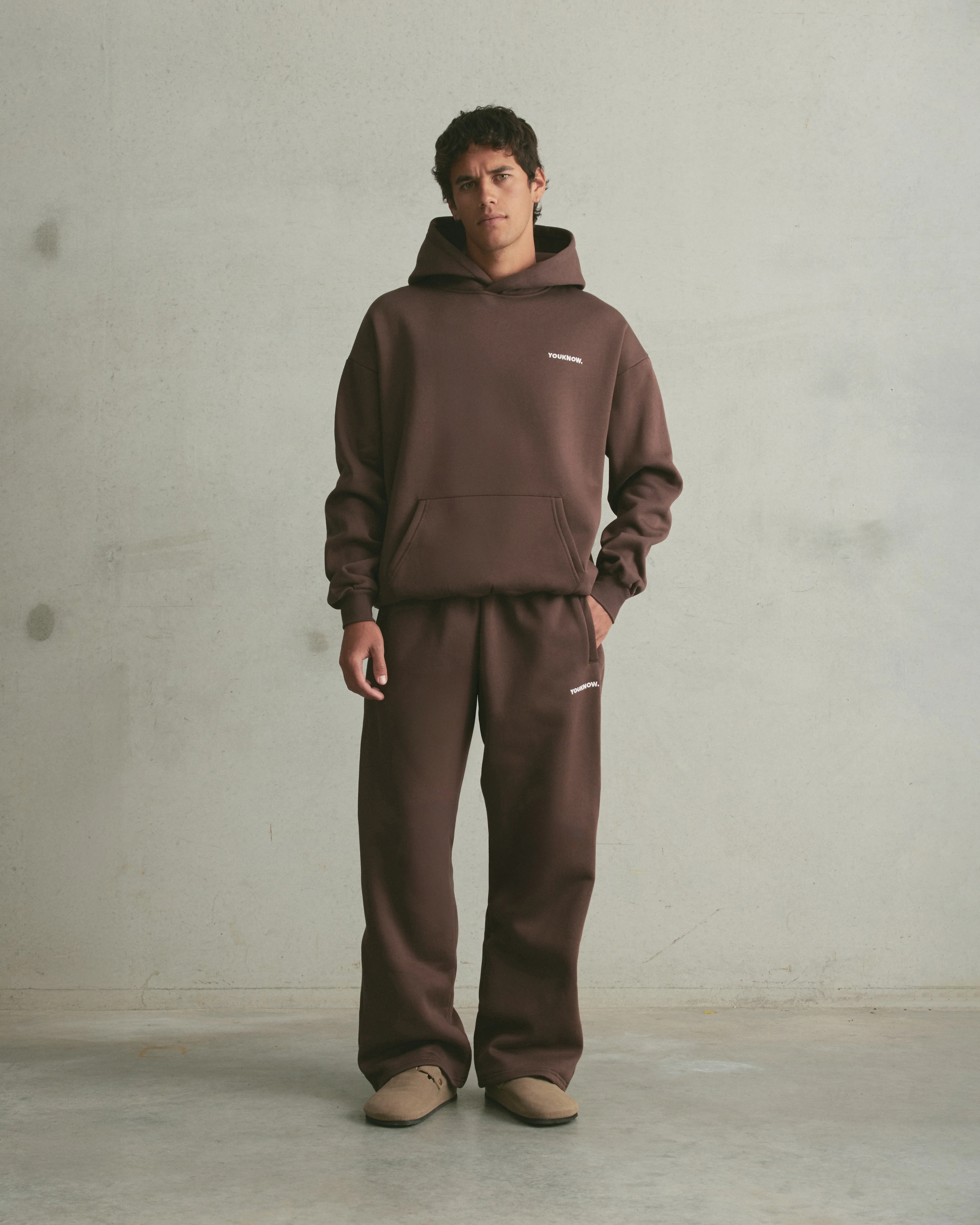 Core Wide Leg Sweatpants | Brown