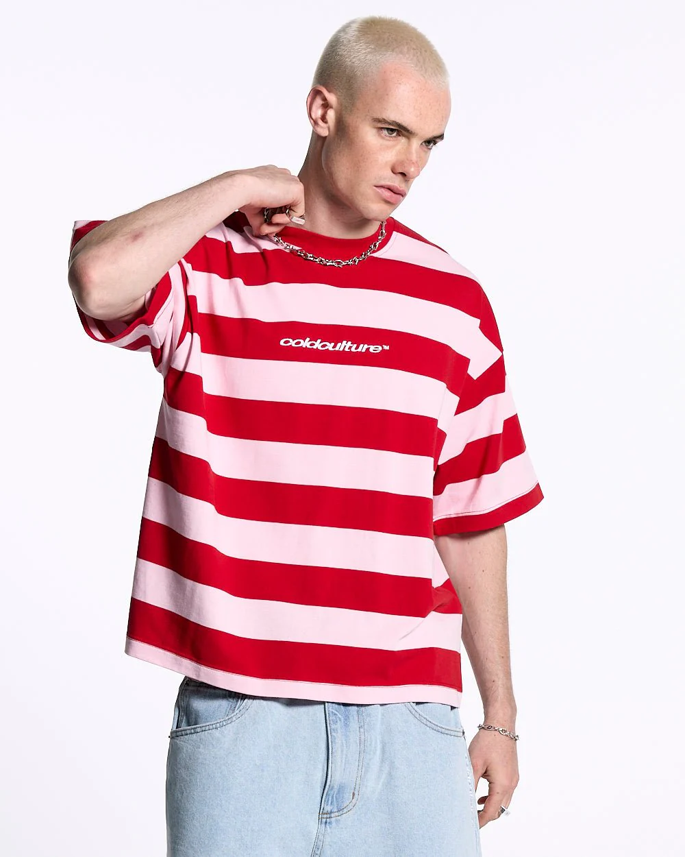 LOLLY ICE TEE PINK AND RED STRIPES