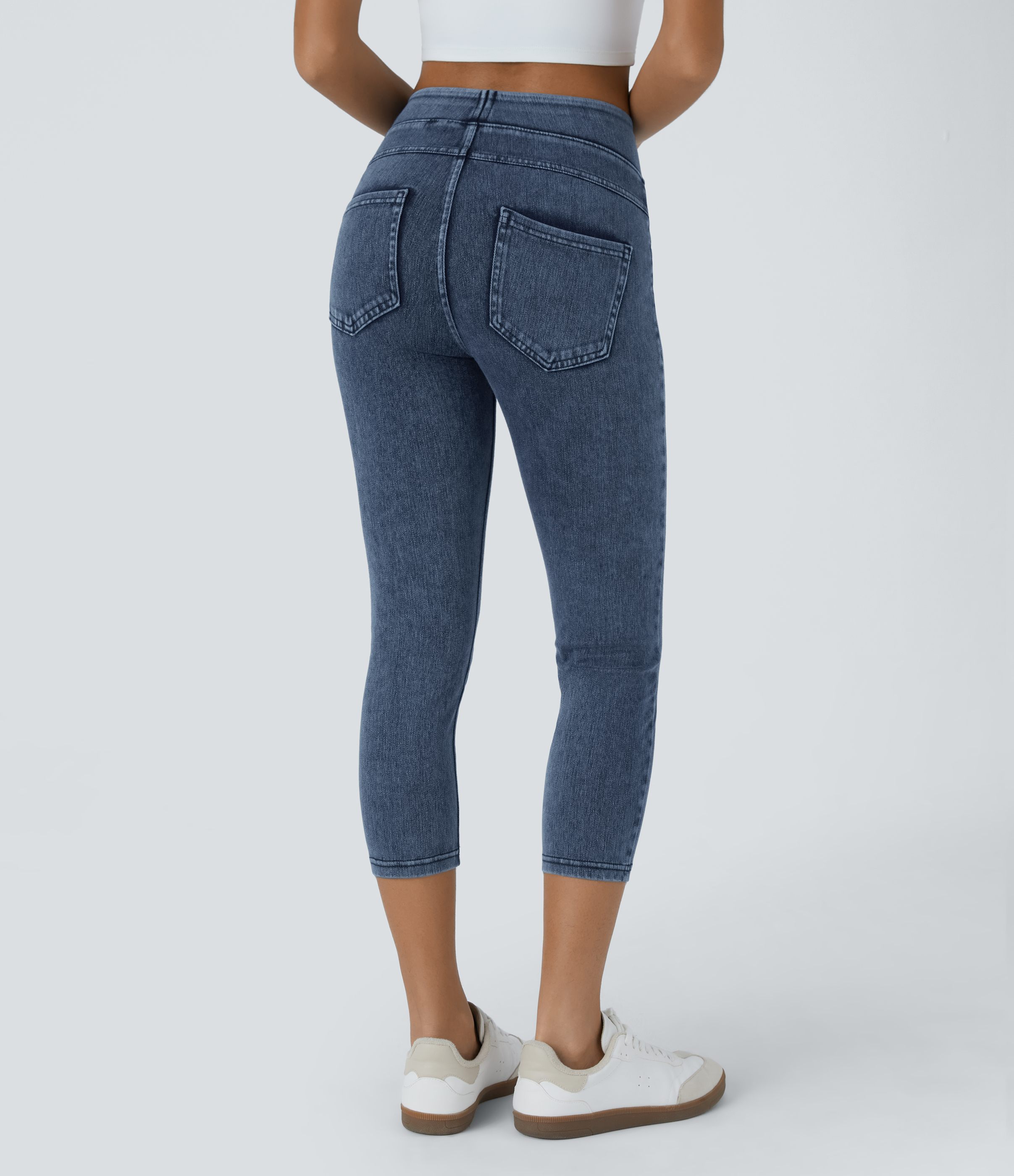 Halara Flex™ High Waisted Pocket Denim Capri Casual Leggings