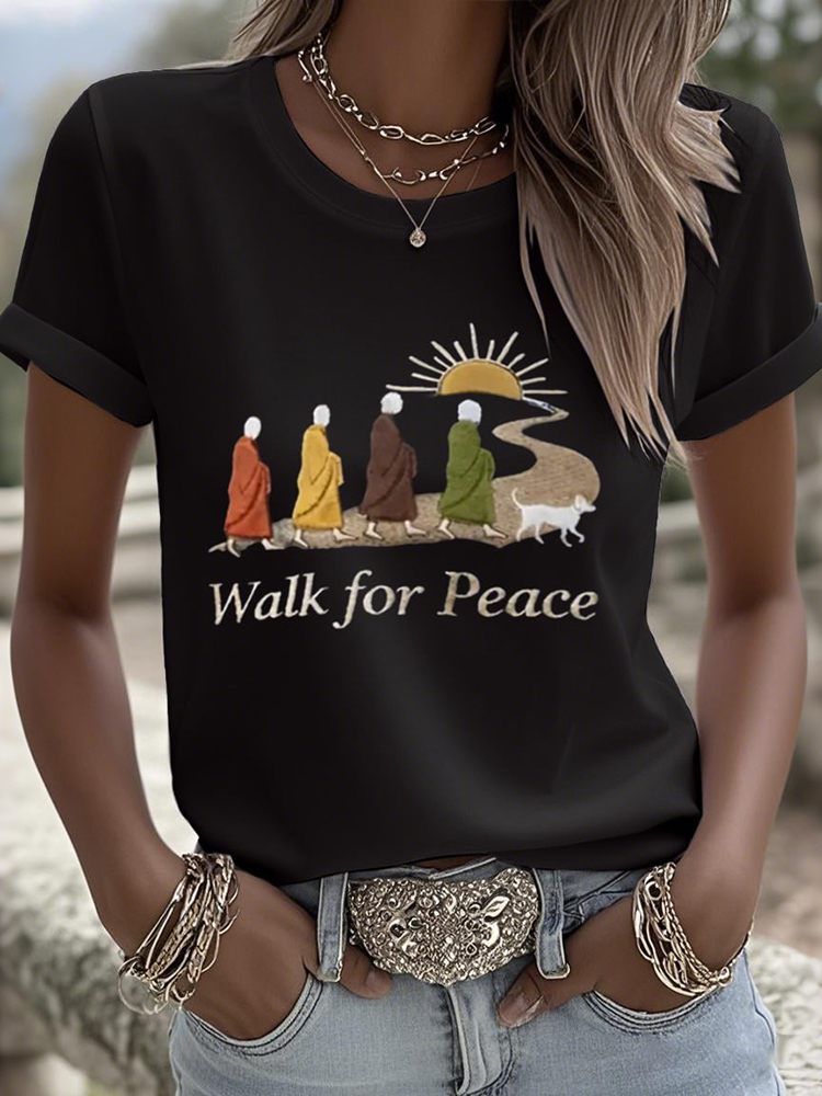Women's Walk For Peace Art Print T-shirt