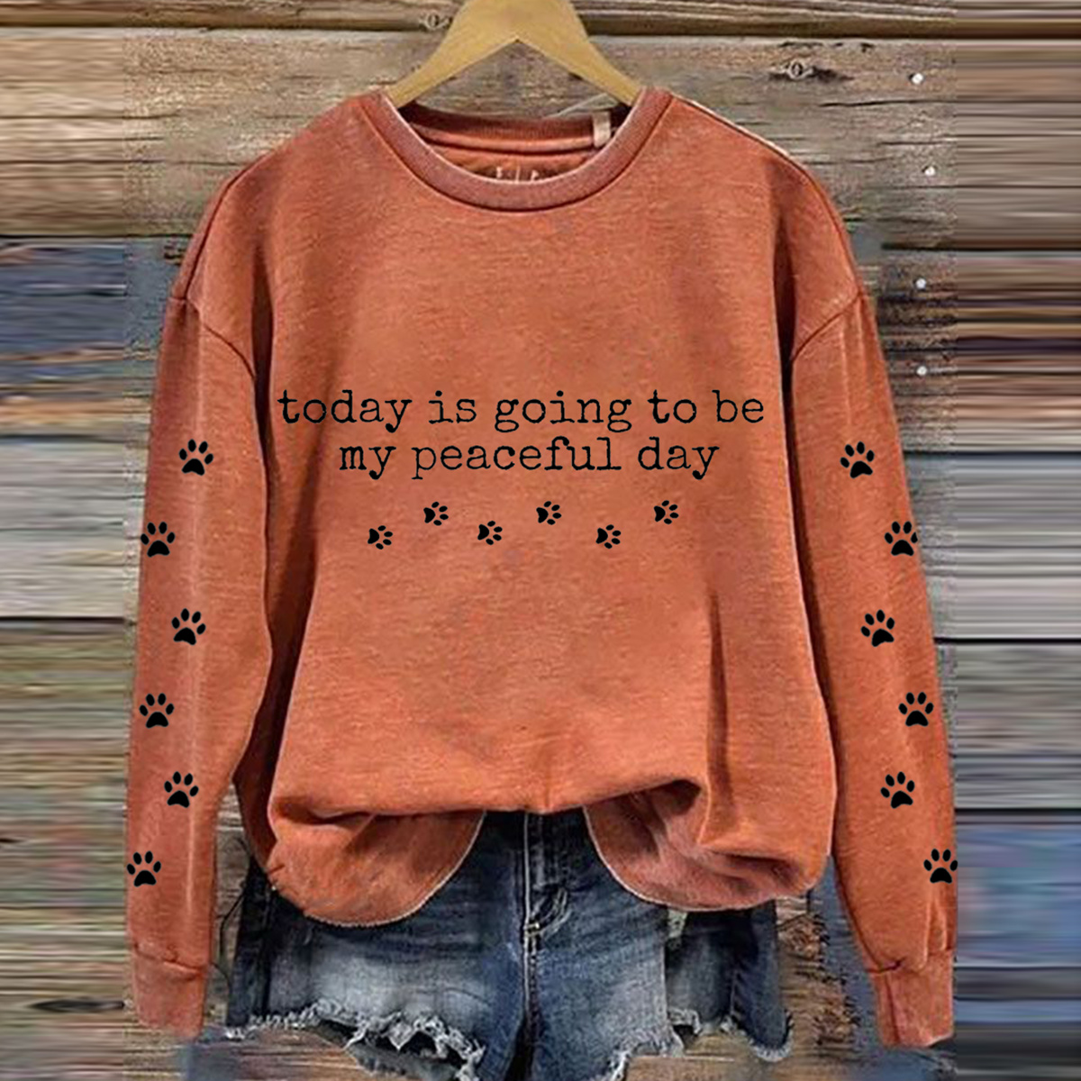Women's Walk For Peace Today Is Going To Be My Peaceful Day Print Sweatshirt