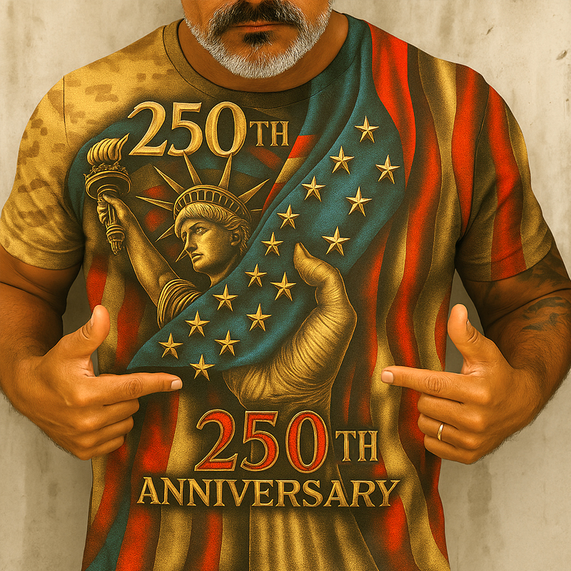 US 250th Anniversary Printed Casual T-shirt