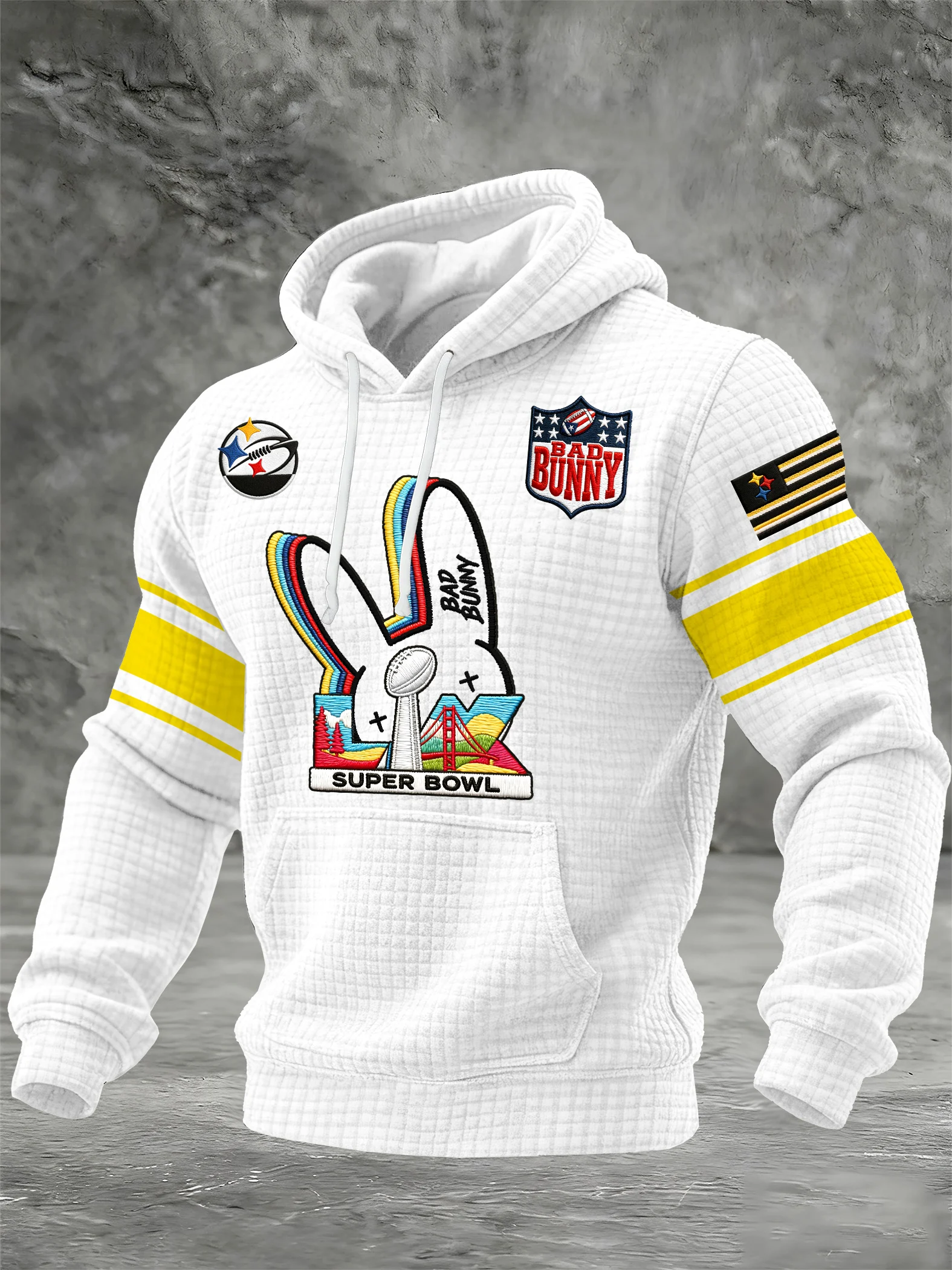 Men's Puerto Rico Printed Casual Hoodie