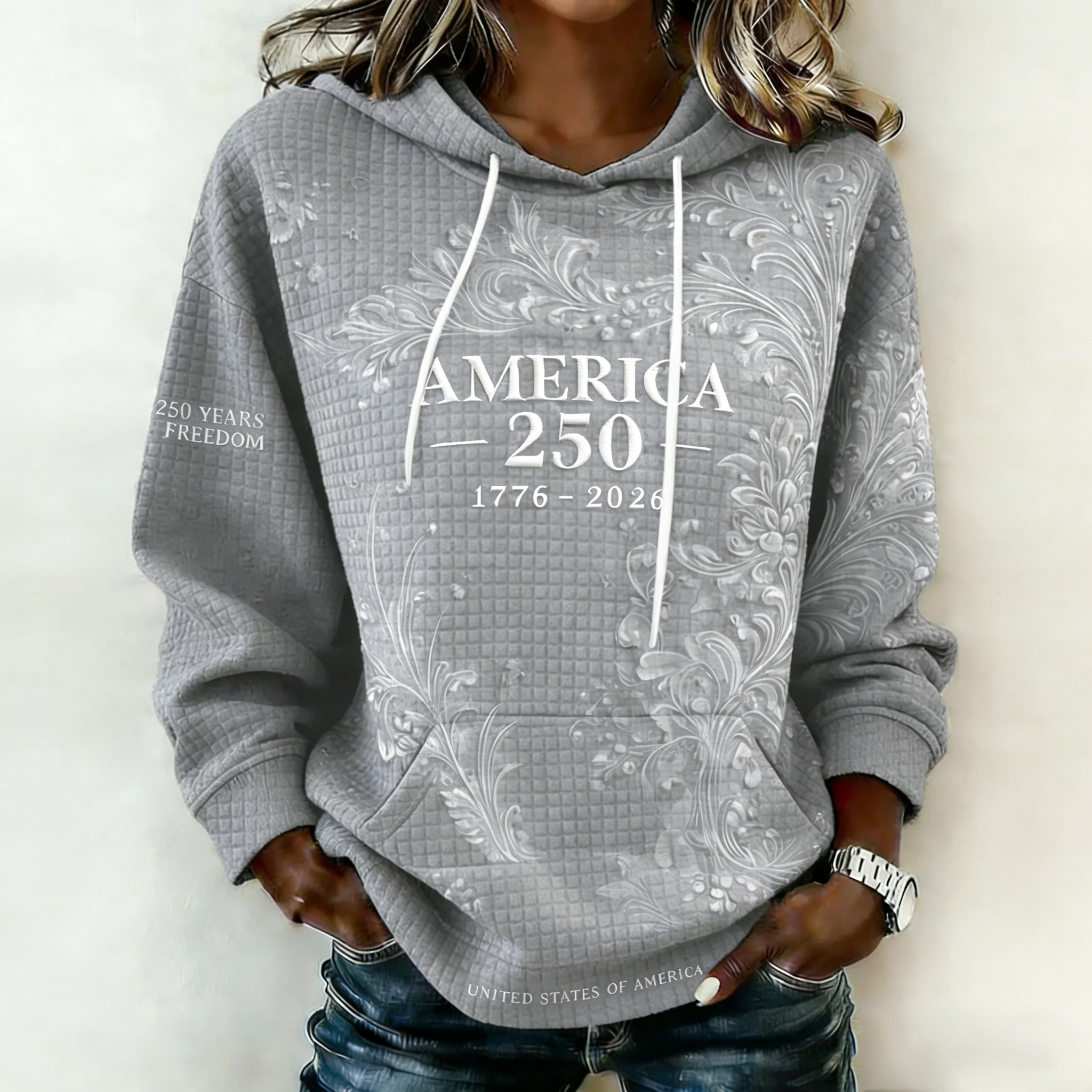Women'S Casual American 250th Anniversary Print Sweatshirt