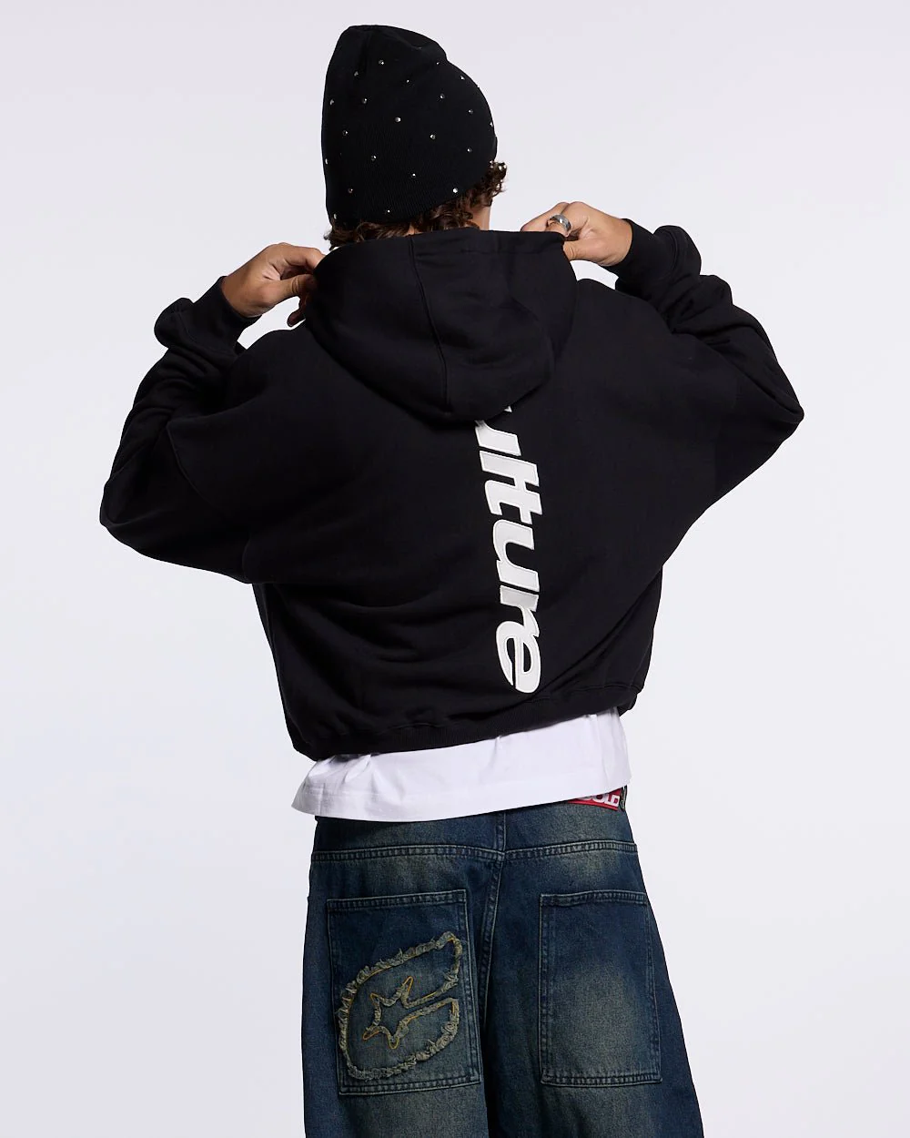 VERTICAL HOODIE BLACK