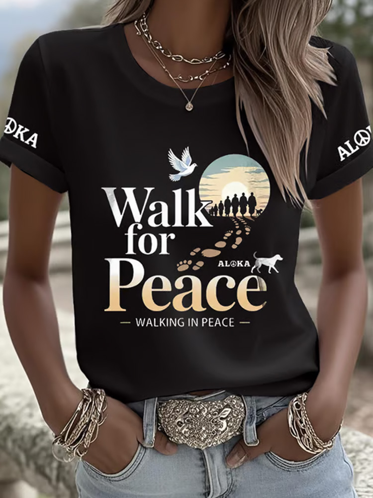 Women's Walk For Peace Art Print T-shirt