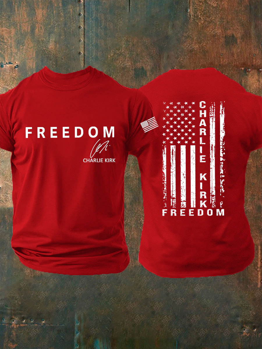 Men's Freedom Is Not Free R.I.P Charlie Kirk Short Sleeve T-shirt