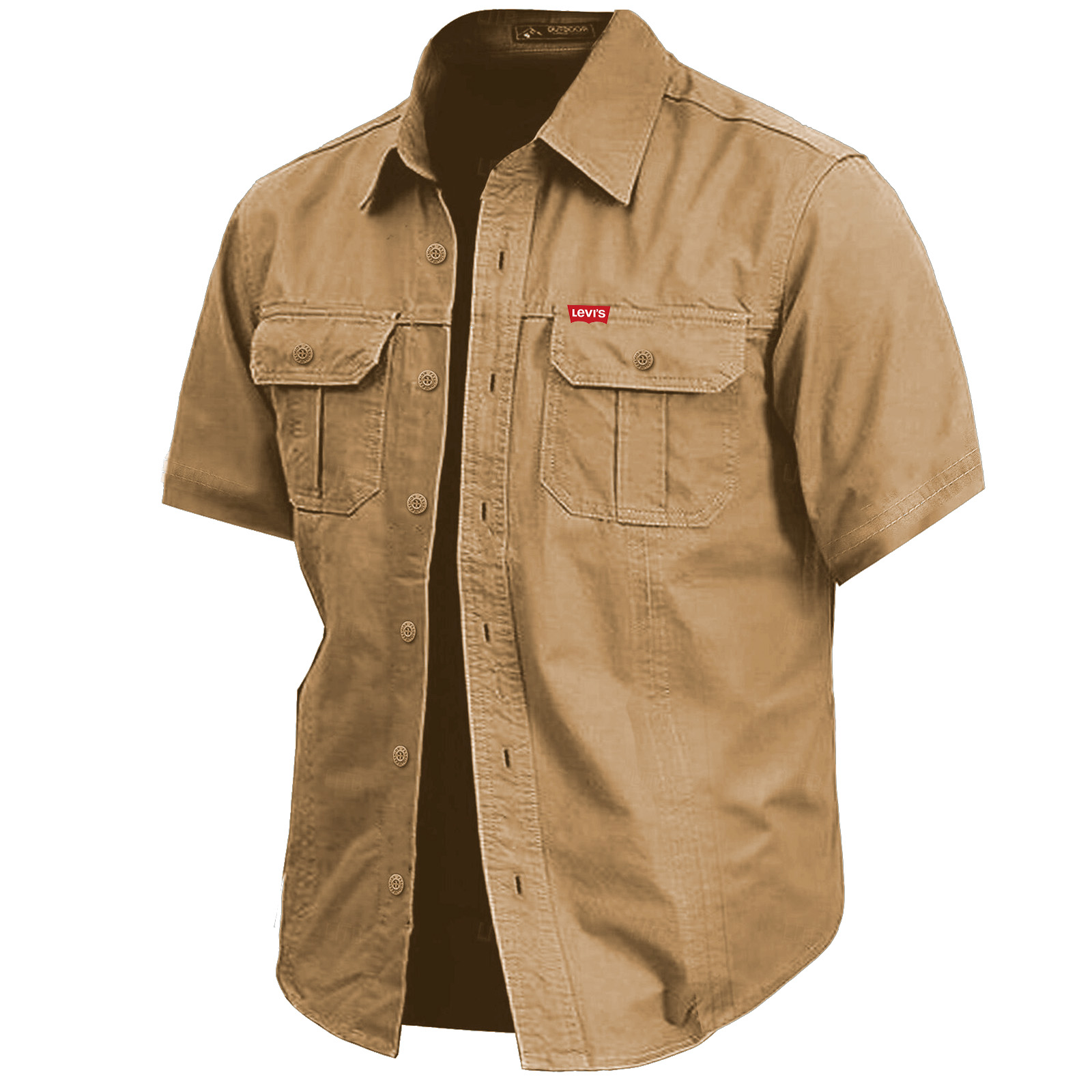 Men's Cow-Print Work Shirt / Western Shirt